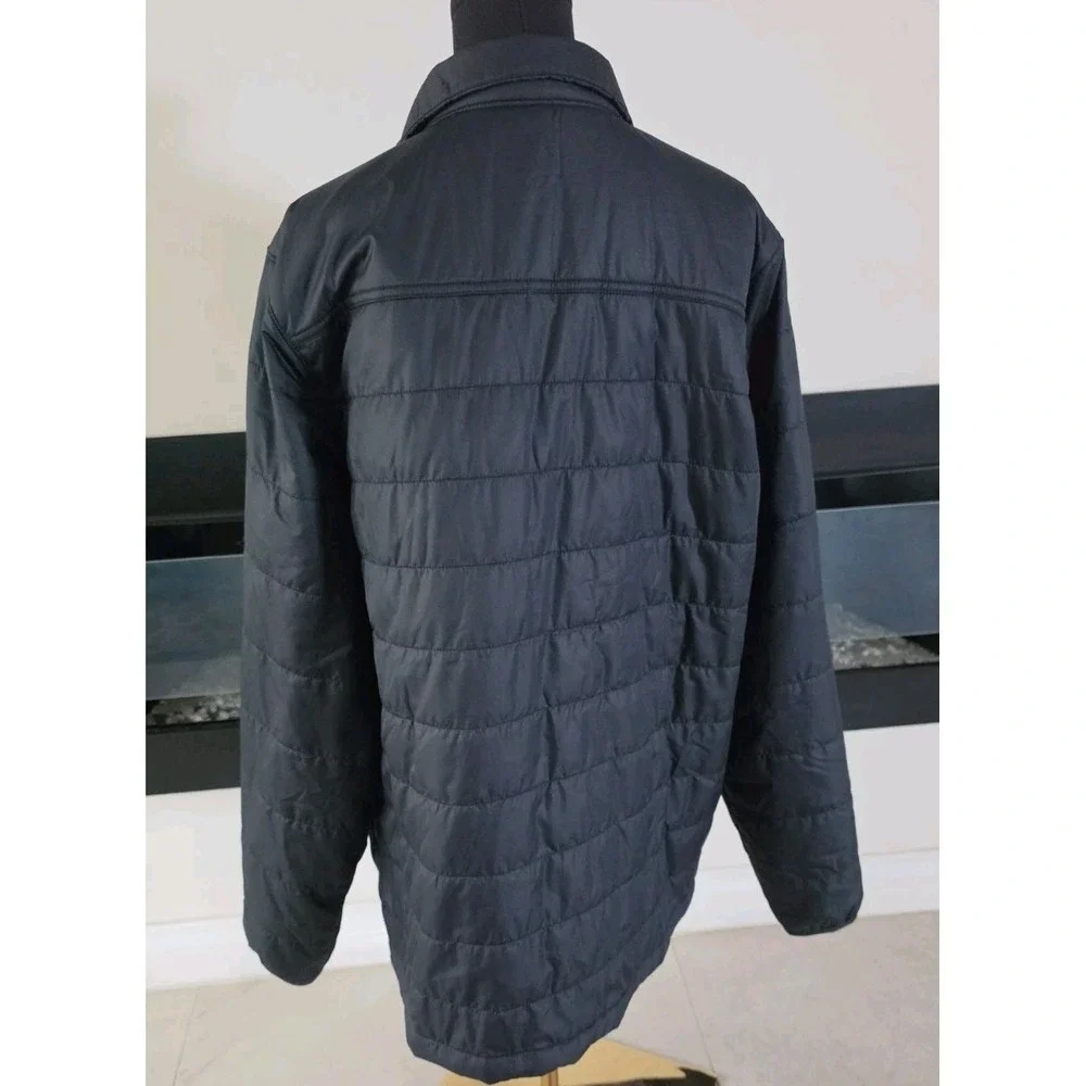 L.L.Bean Mountain Classic Puffer Jacket Men XLT Black Insulated Full Zip Coat